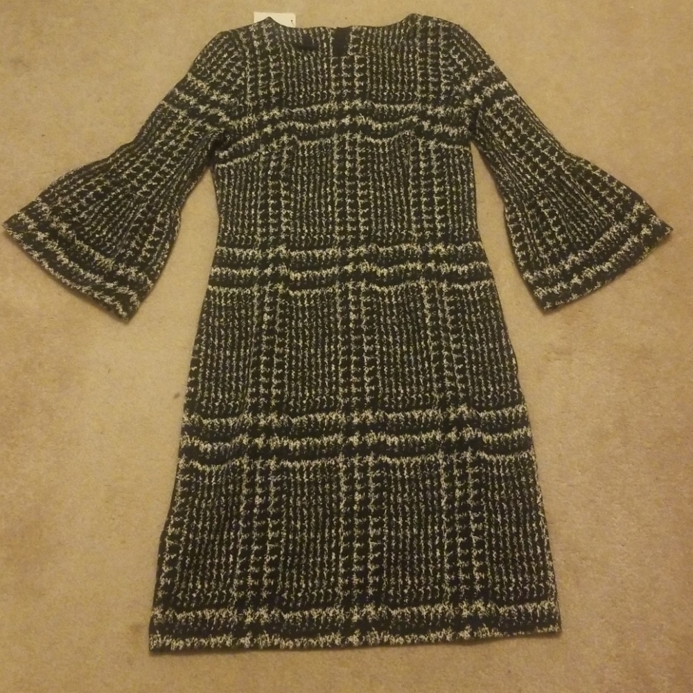 Talbots business casual dress with bell sleeves